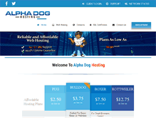 Tablet Screenshot of alphadoghosting.com